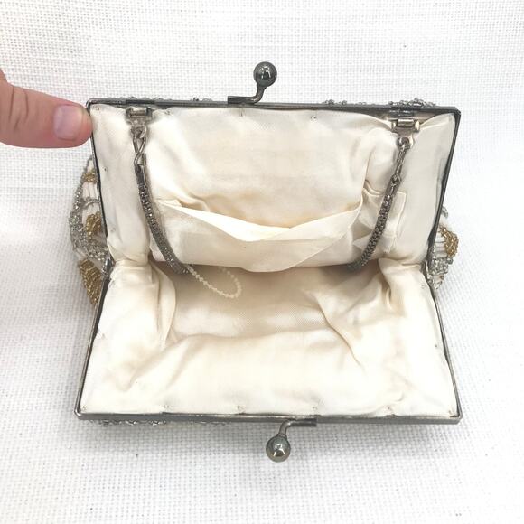 Vintage Beaded Sequin Party Clutches Hand Purse - Picture 3 of 6